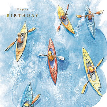 Canoeists, Greeting Card