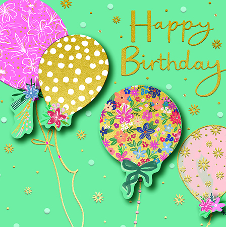 Bday Open / Floral Celebrations, Greeting Card