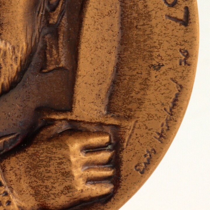 Erik Höglund (1976) Bronze Medallion with King Motif (Karl Sverkersson) 4 cm  [Sample Images]