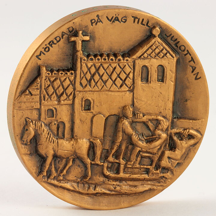 Erik Höglund (1976) Bronze Medallion with King Motif (Sverker den Äldre) 4 cm  [Sample Images]