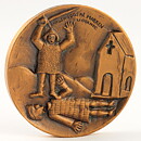 Erik Höglund (1976) Bronze Medallion with King Motif (Erik den Helige) 4 cm  [Sample Images]