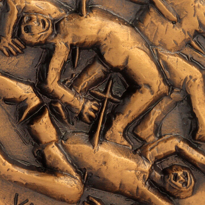 Erik Höglund (1976) Bronze Medallion with King Motif (Sverker Karlsson) 4 cm  [Sample Images]