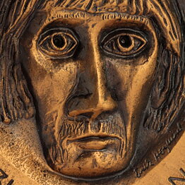 Erik Höglund (1976) Bronze Medallion with King Motif (Sverker Karlsson) 4 cm  [Sample Images]