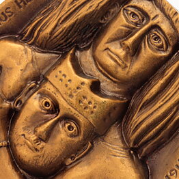Erik Höglund (1976) Bronze Medallion with King Motif (Magnus Henriksson) 4 cm  [Sample Images]