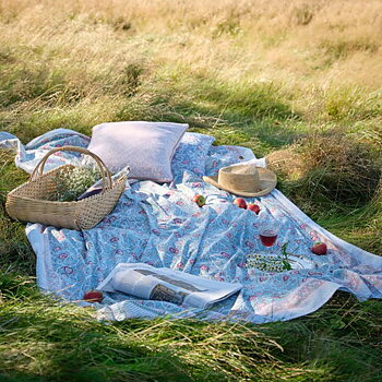 Bomullsduk Apple Blue