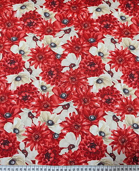 Scarlet Dreams - Beth Grove Floral Toile Red