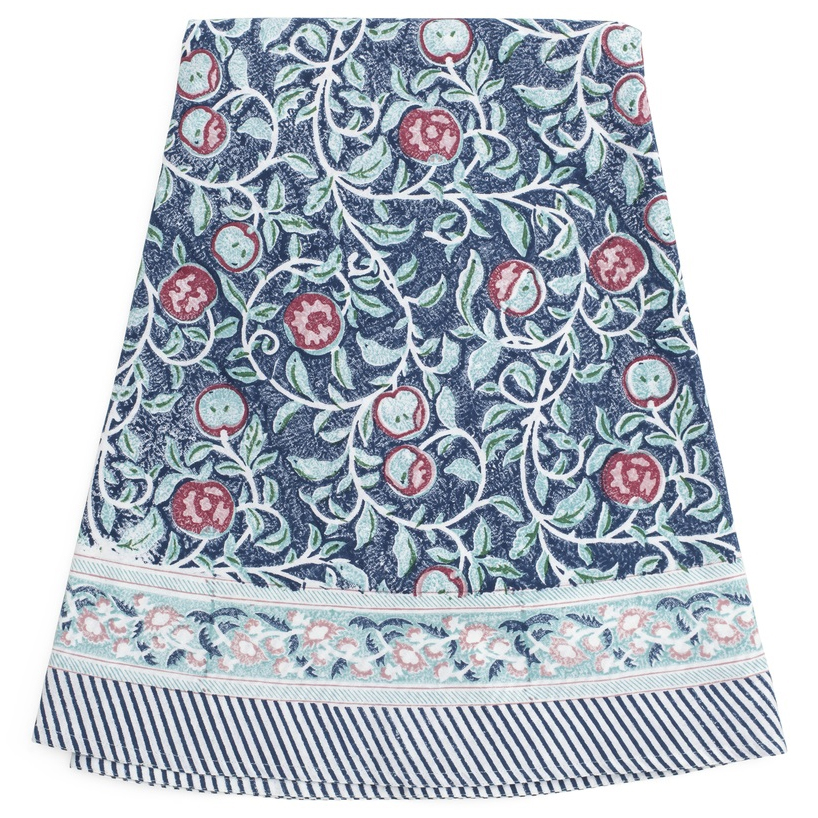 Rund bomullsduk Apple Blue