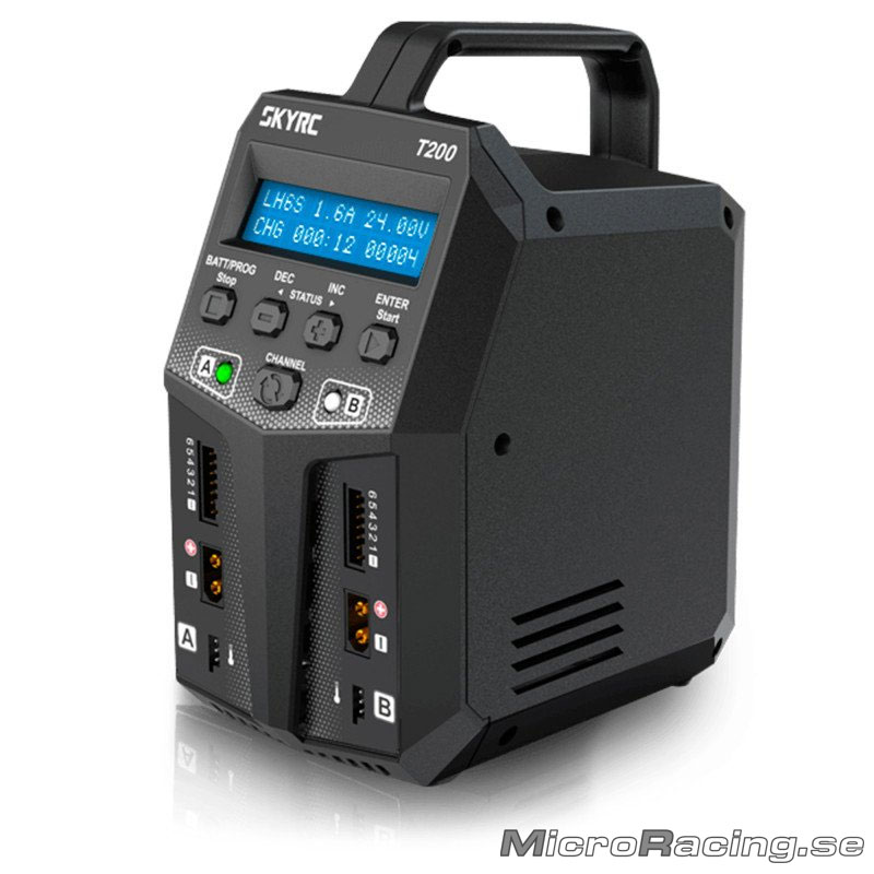 SKYRC - Charger T200, 240VAC/12VDC 12A 2x100W - 4