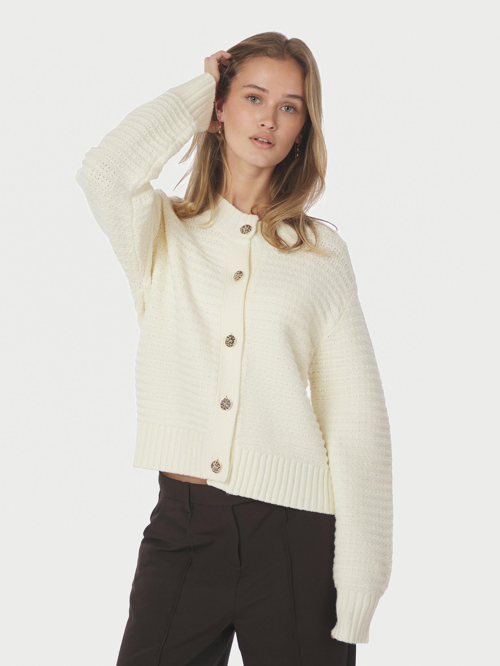 Kamilli Knit Cardigan Creme - 3
