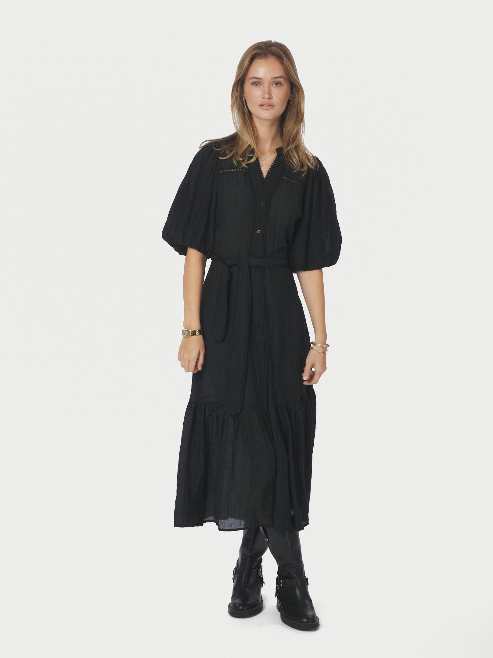 Margarita Crepe Dress Black - 3