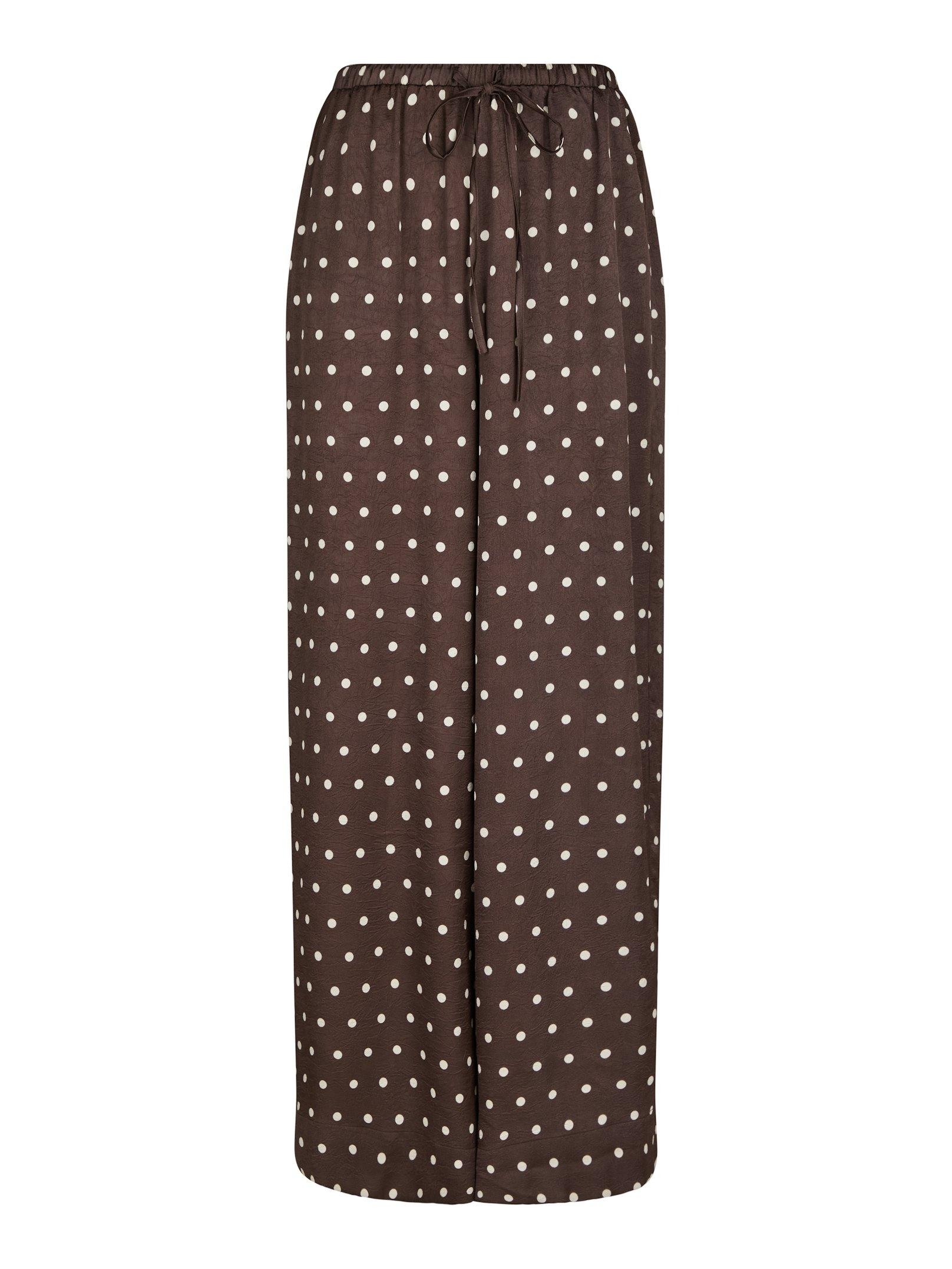 Sebba Big Dot Pants Dark brown