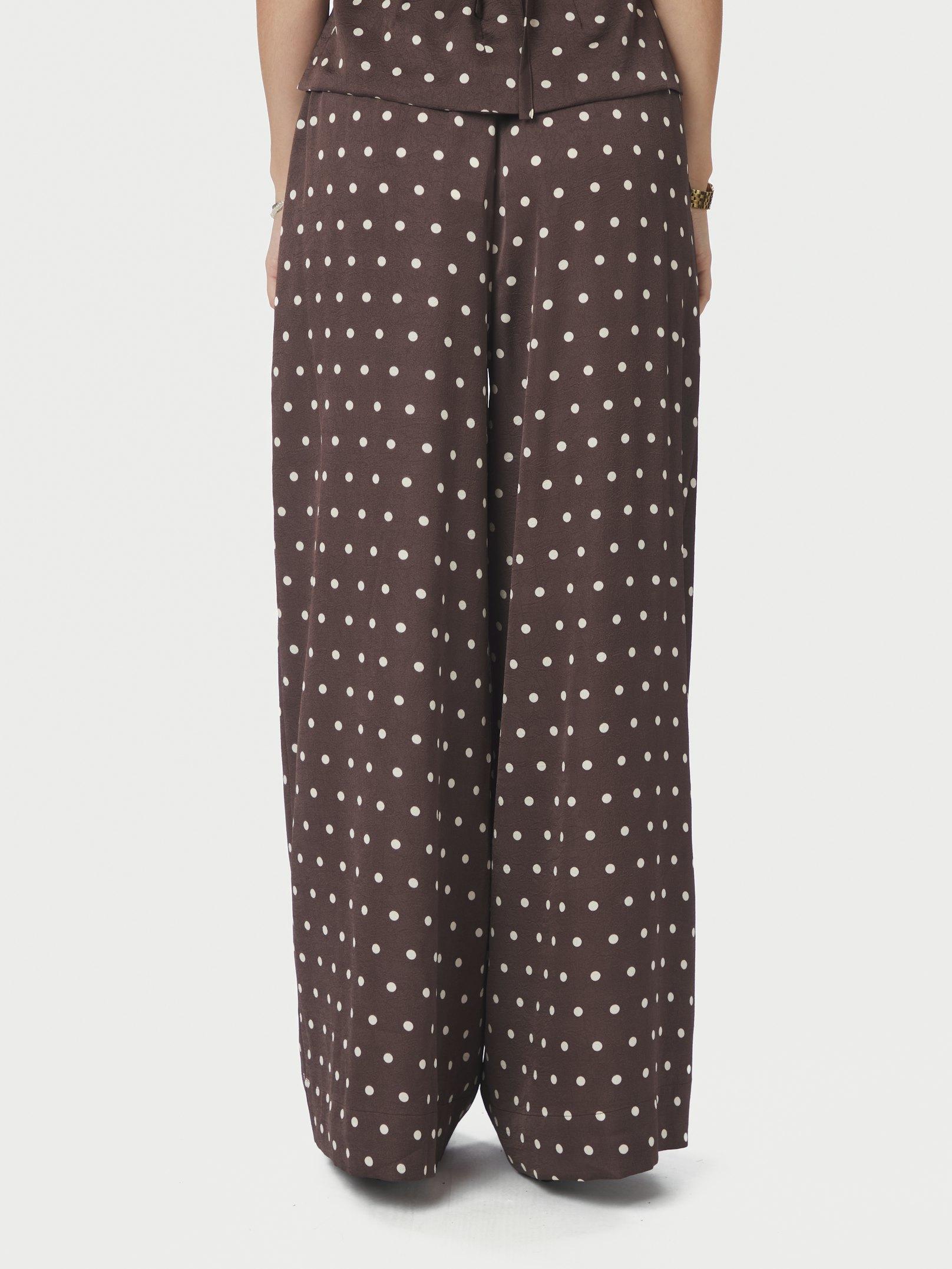 Sebba Big Dot Pants Dark brown - 4