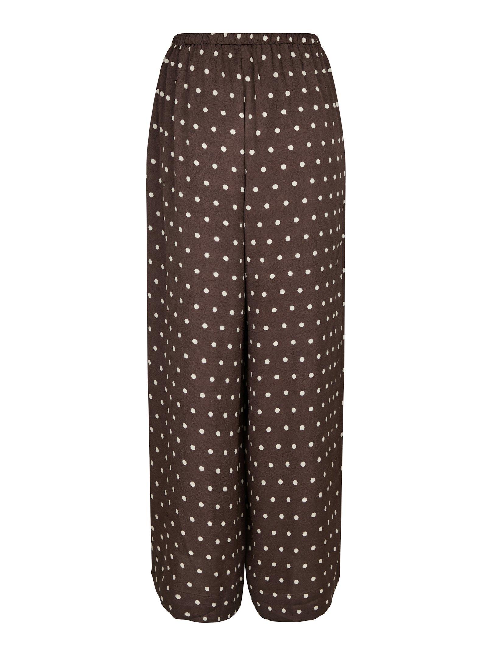 Sebba Big Dot Pants Dark brown - 2