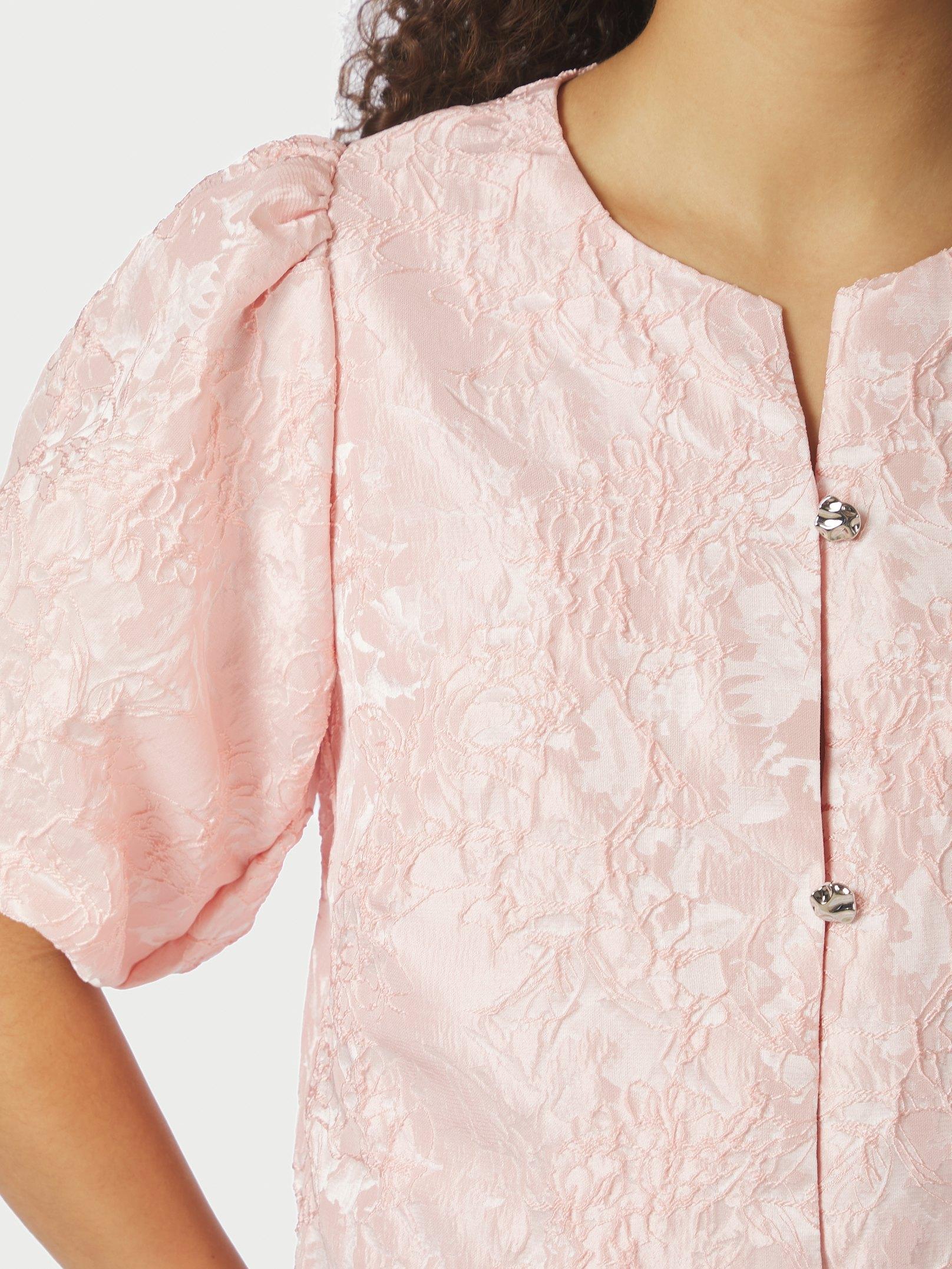 Aisa Soft Brocade Blouse Light pink - 6
