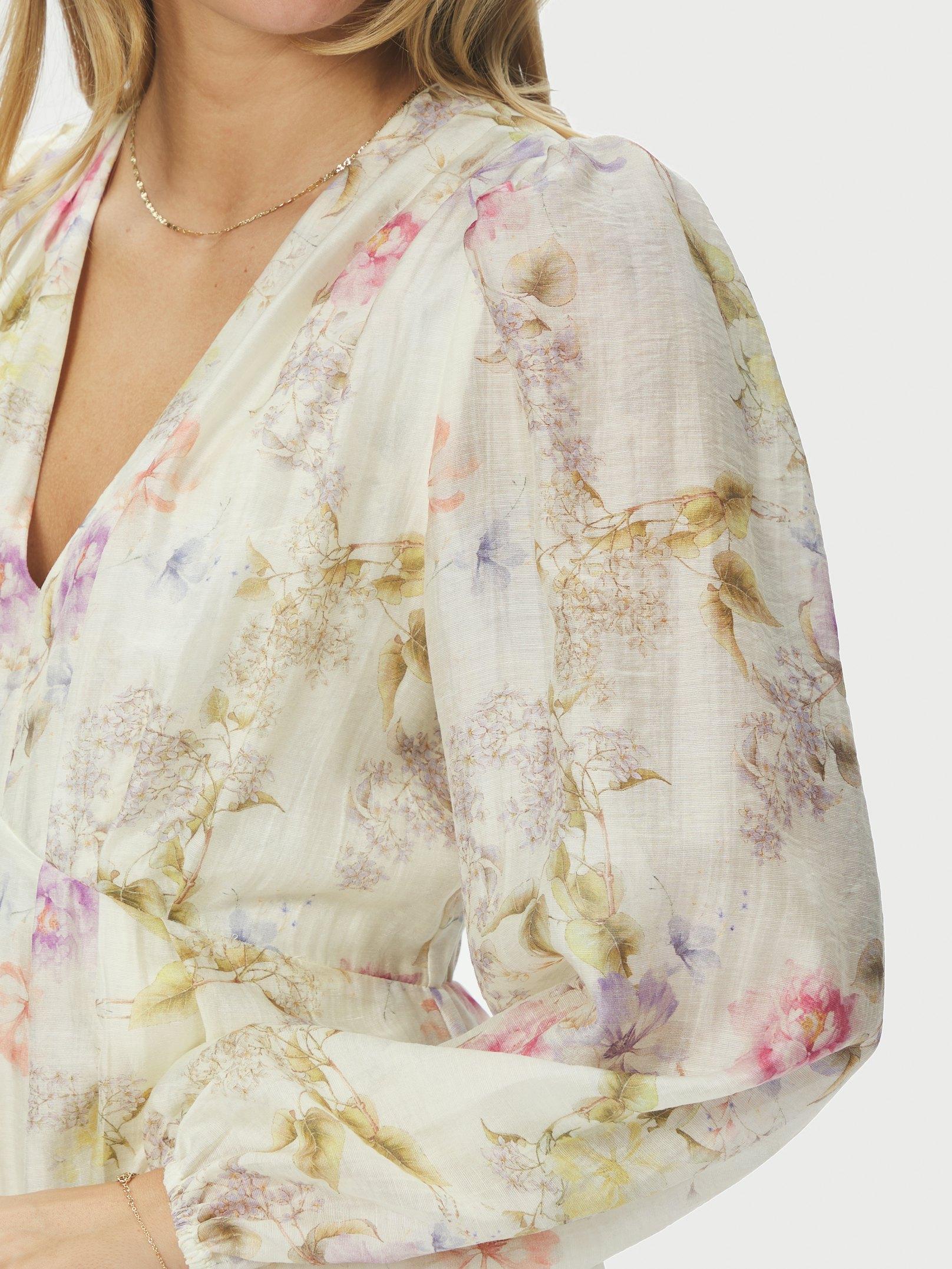 Silfi Vintage Flower Dress Off White - 5