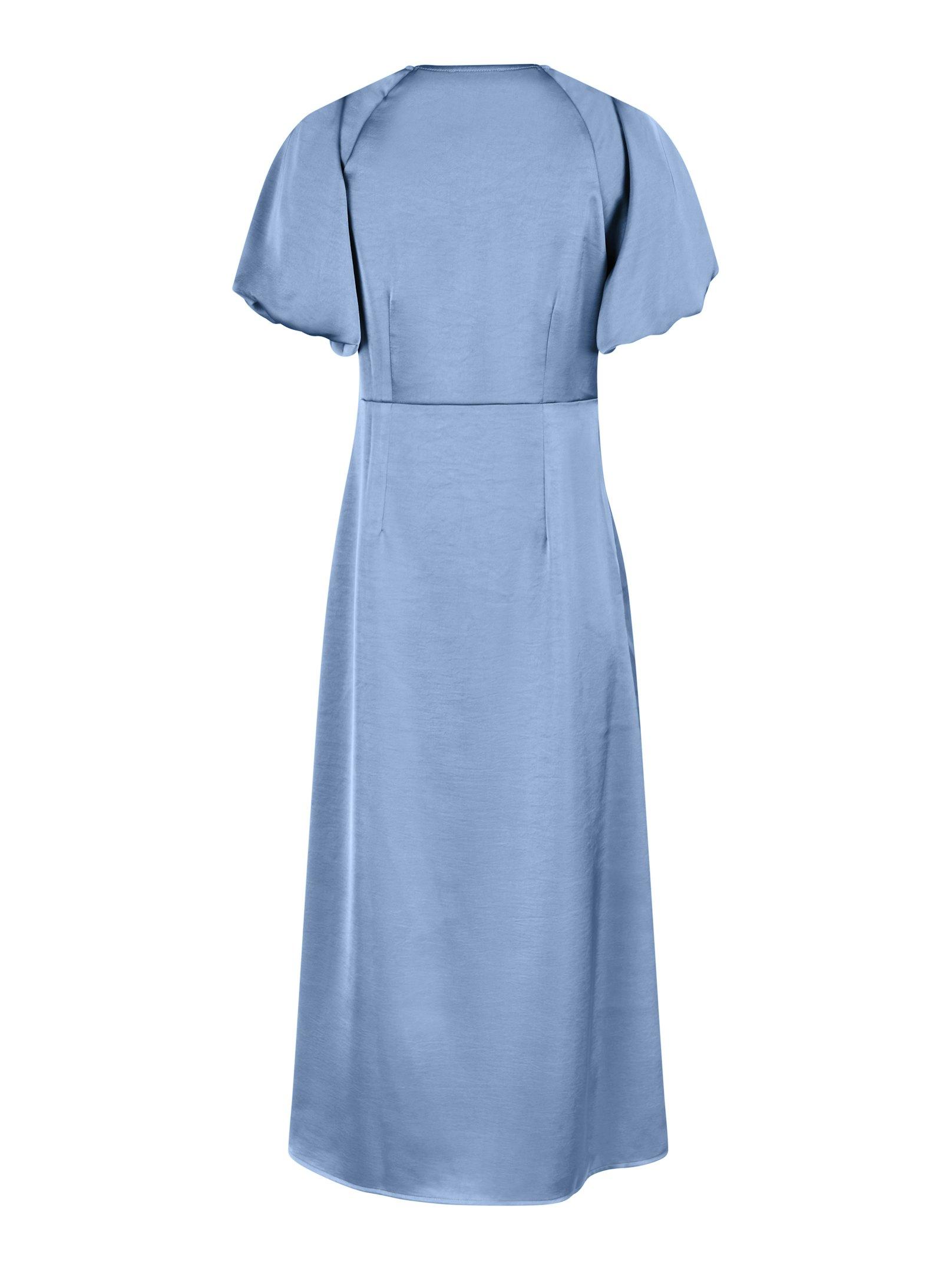 Illana Heavy Sateen Dress Smoke Blue - 2