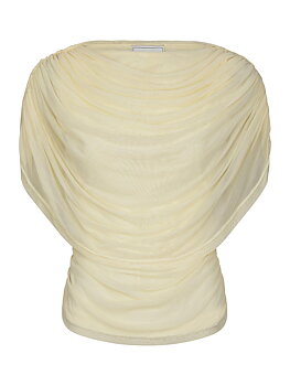 Cottuna Drapy Mesh Top Light Yellow