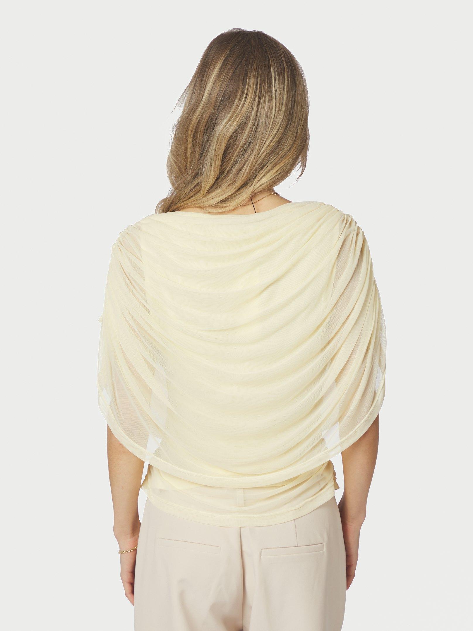 Cottuna Drapy Mesh Top Light Yellow - 4