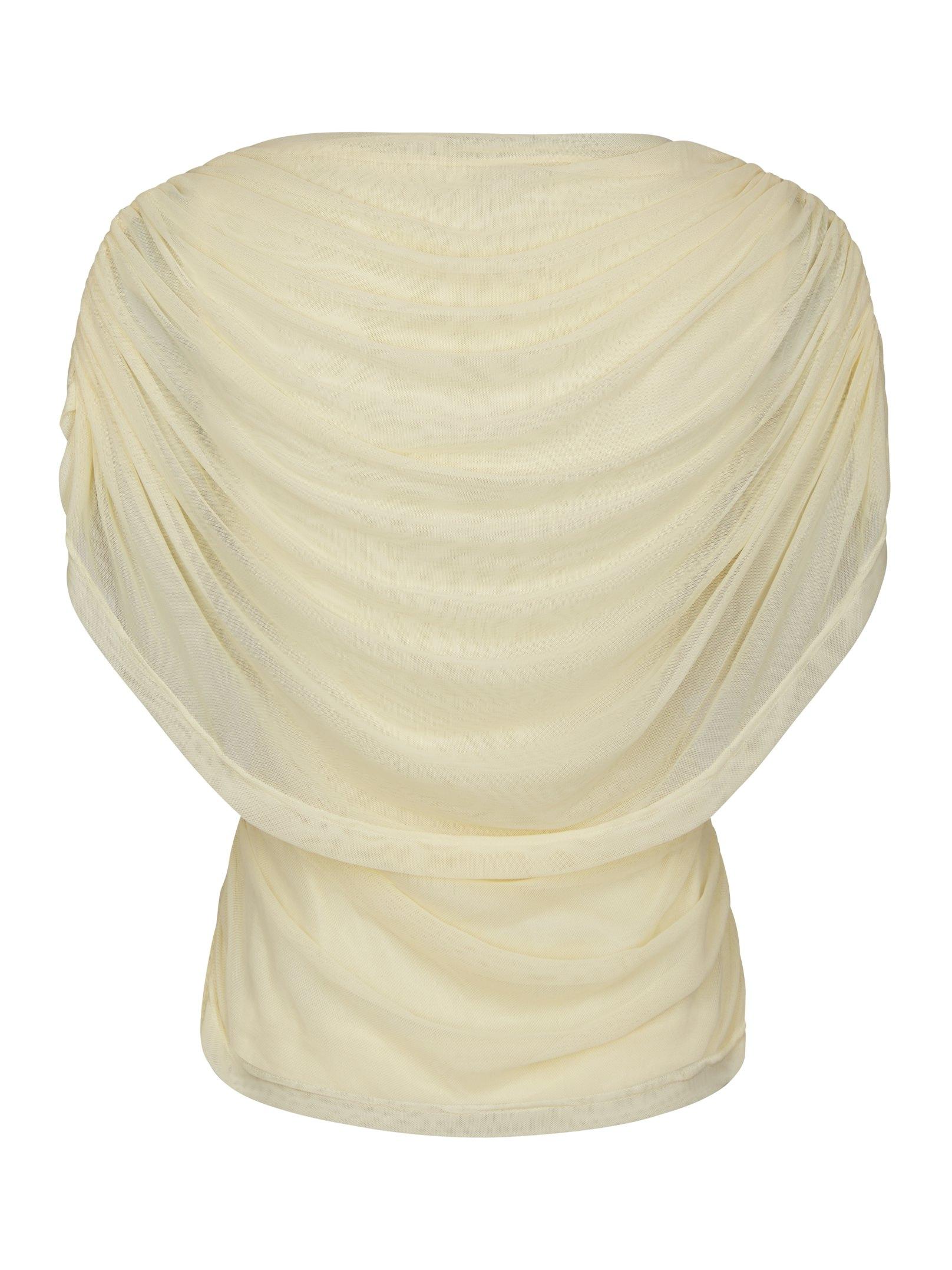 Cottuna Drapy Mesh Top Light Yellow - 2