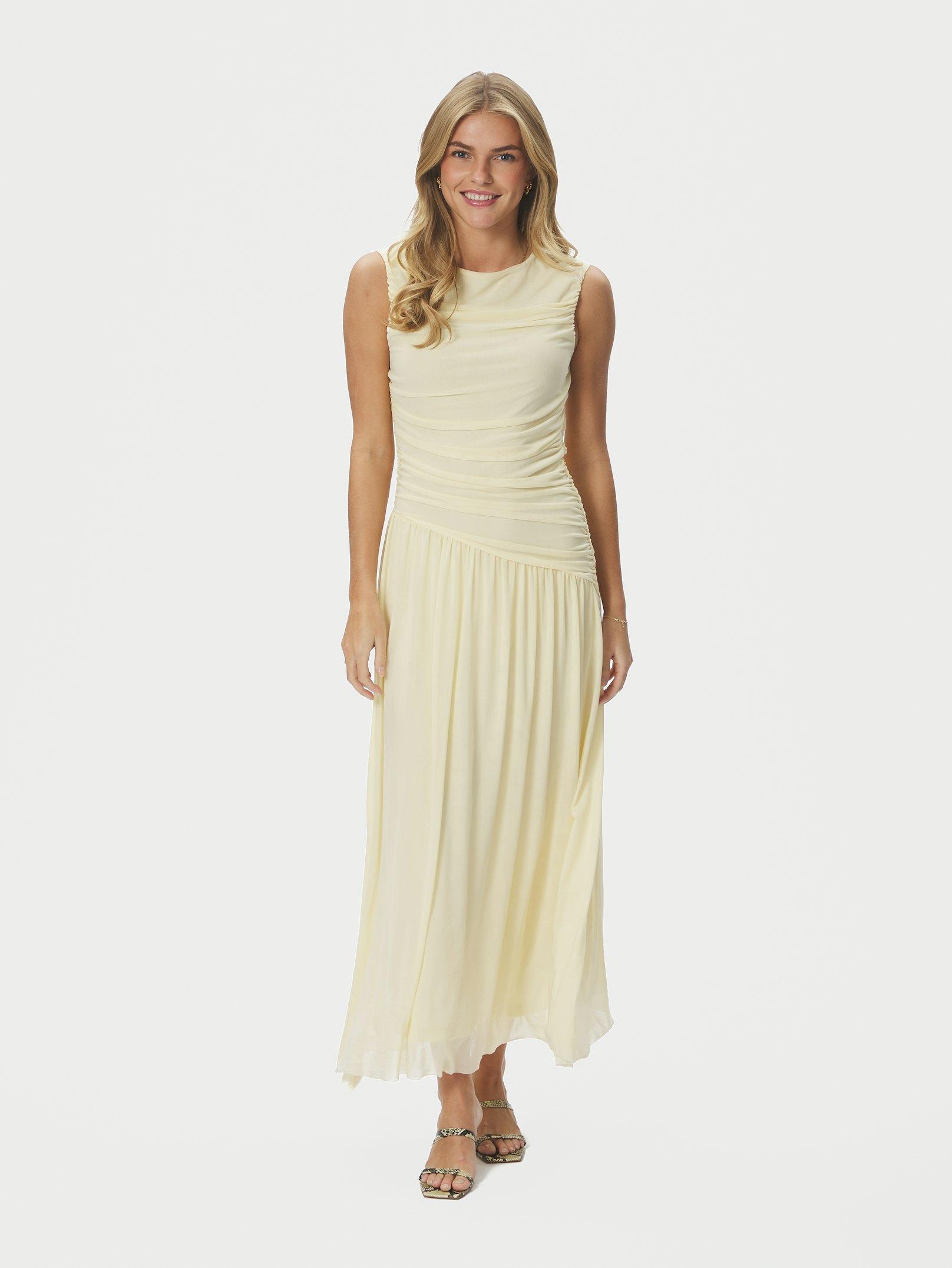 Cludine Mesh Dress Light Yellow - 3