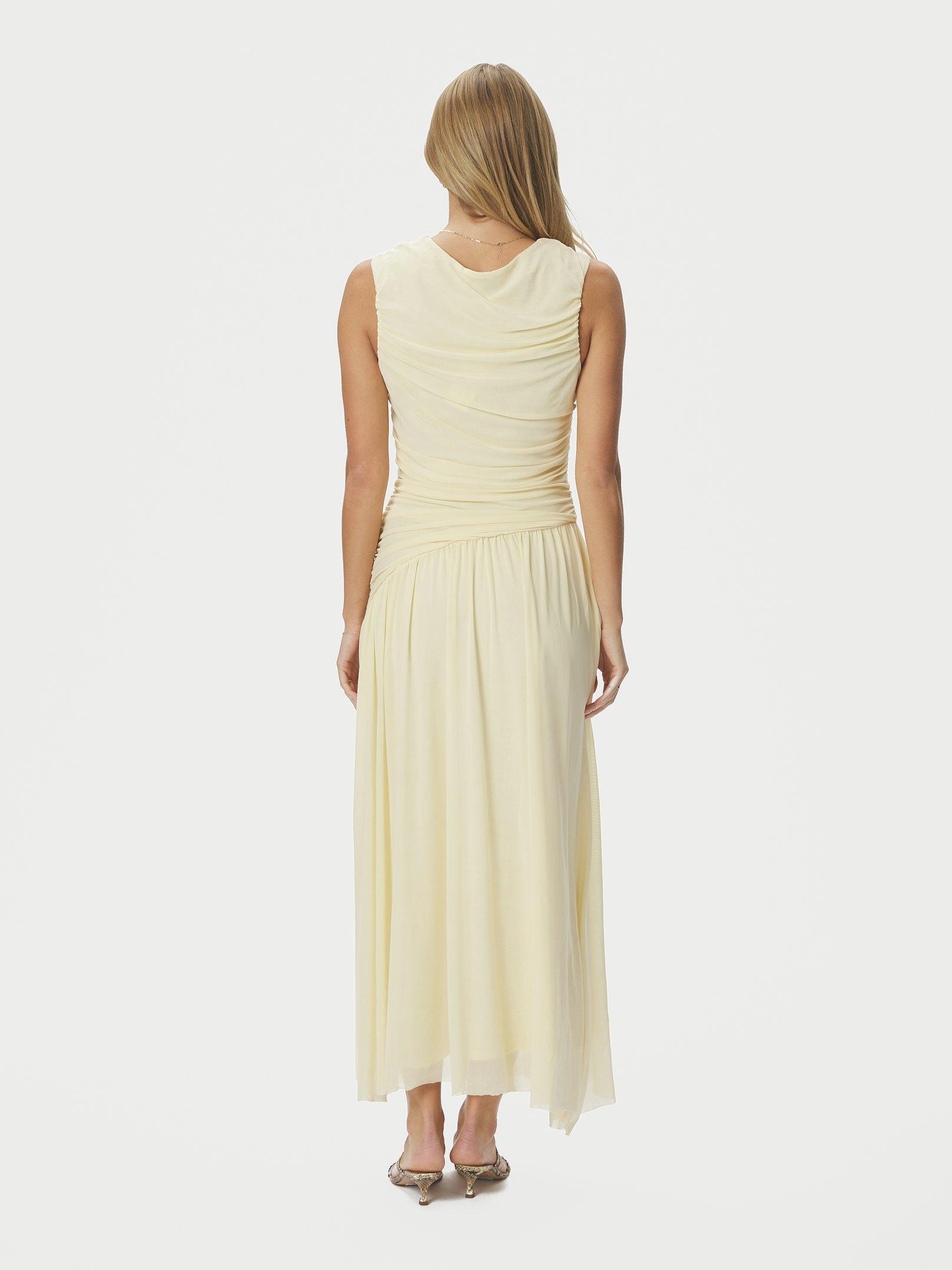 Cludine Mesh Dress Light Yellow - 4