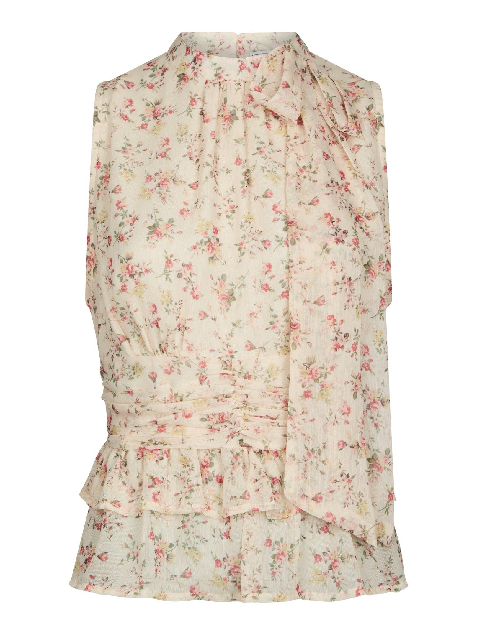 Ansol Meadow Printed Top Creme
