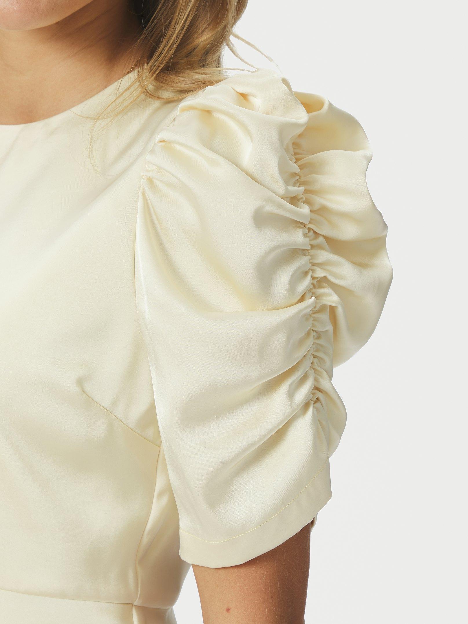 Benua Heavy Sateen Blouse Light Yellow - 6