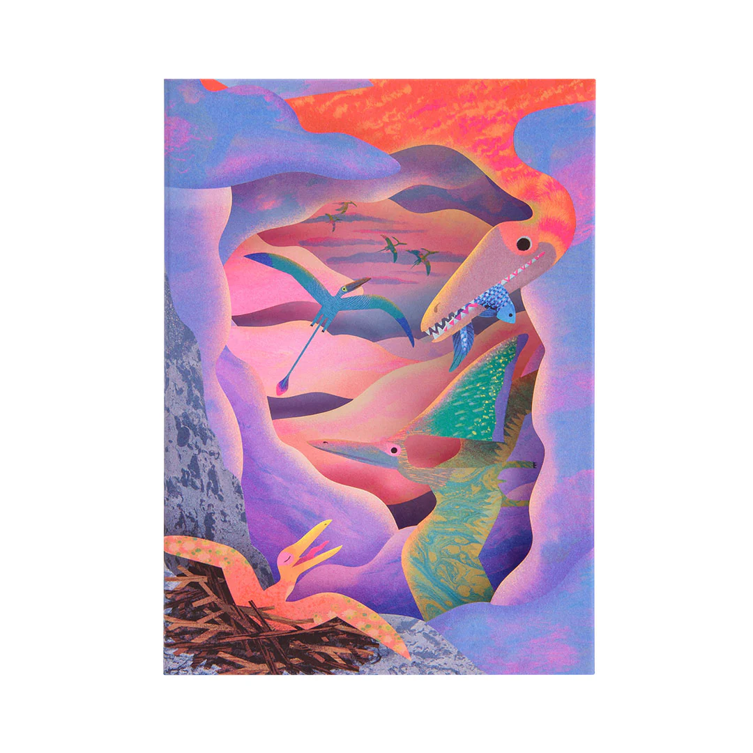 Flying Dinosaurs, Greeting Card - Layers (3D) - 2