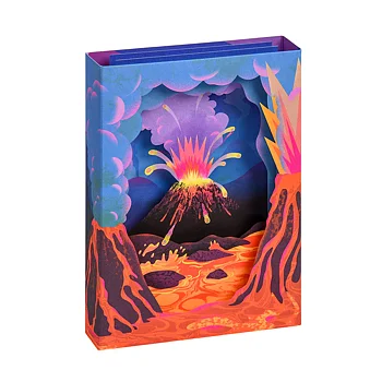 Volcano, Greeting Card - Layers (3D)