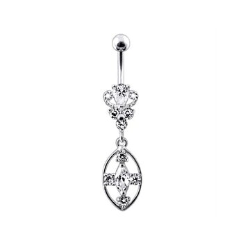 Navel piercing - crystal pendant