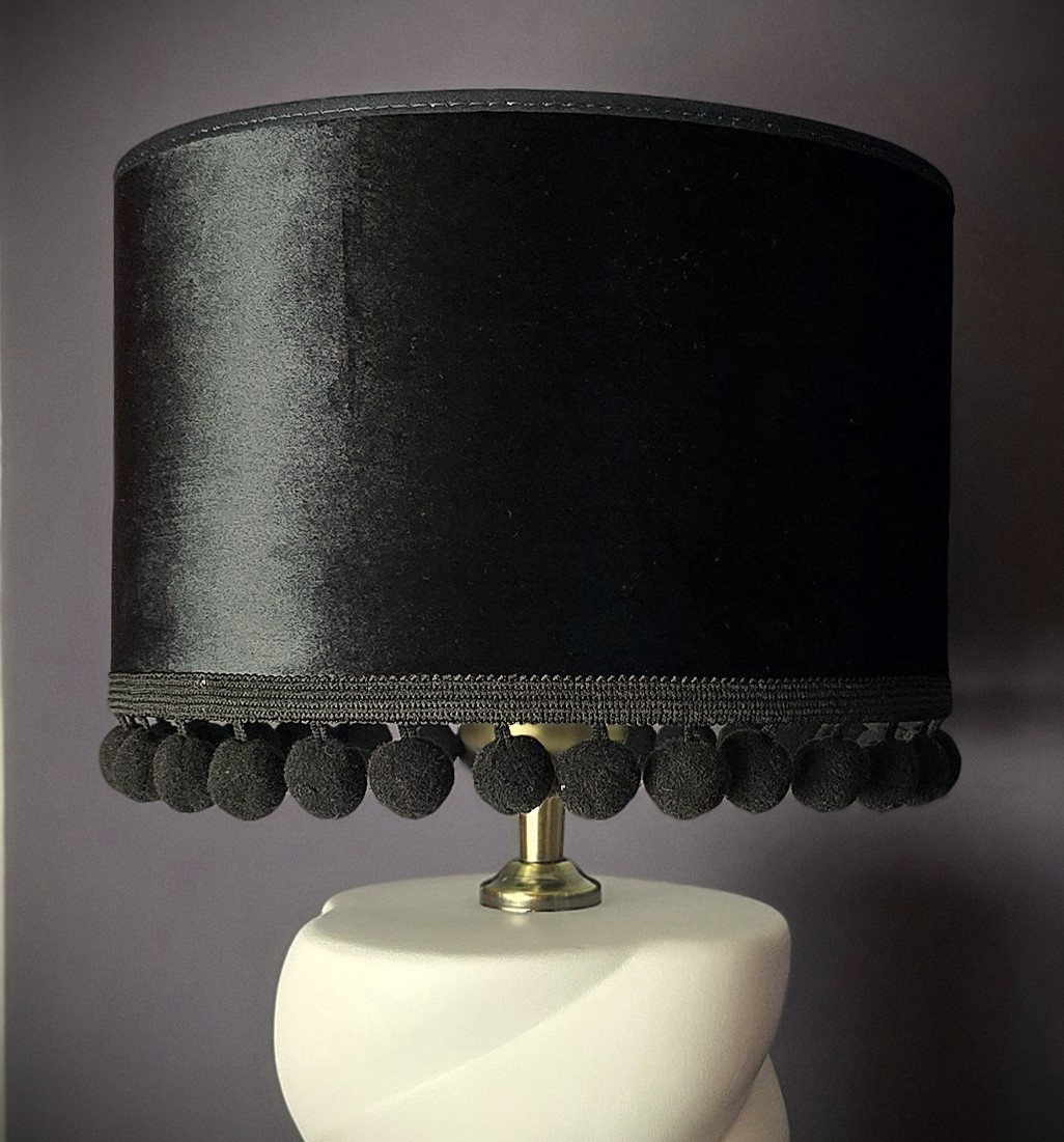 Lampskärm Bollfrans  25 - Svart