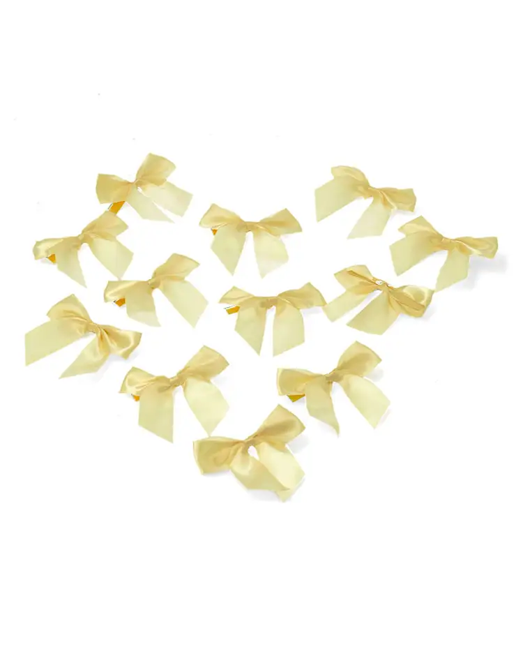 Satin Bow Small Yellow - 8x7 cm - 2