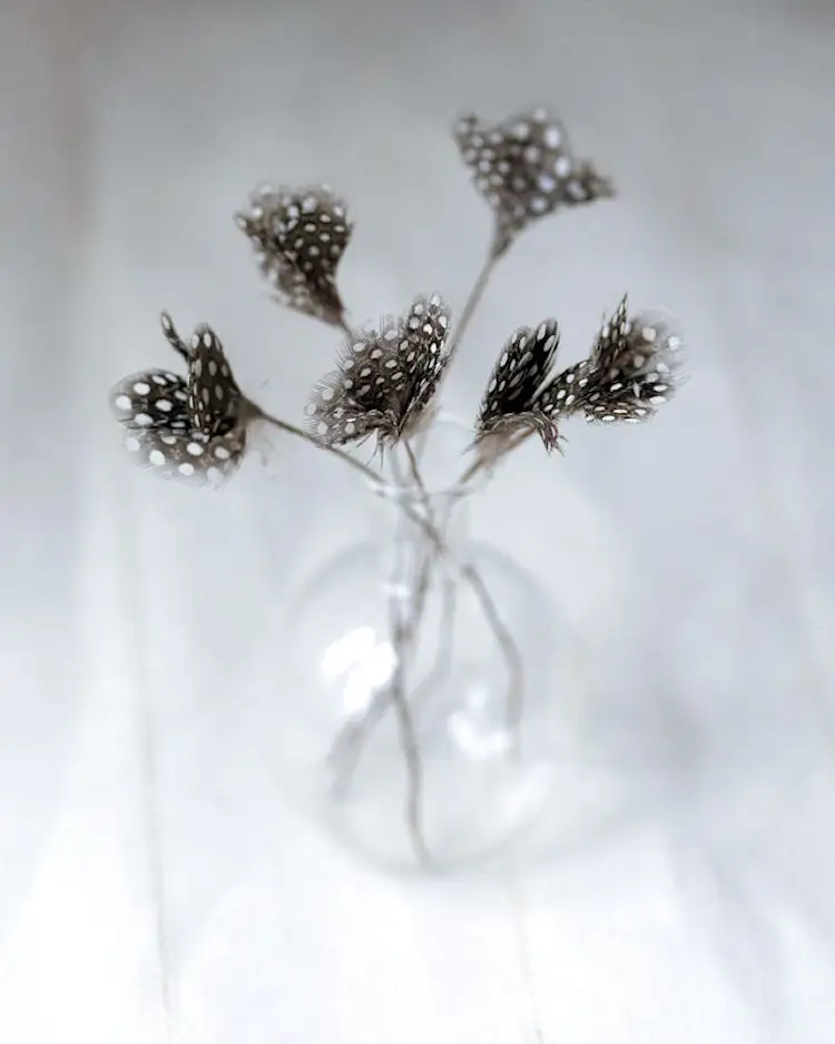Feather Wire Flower - Dot - 2 cm - 12-pack