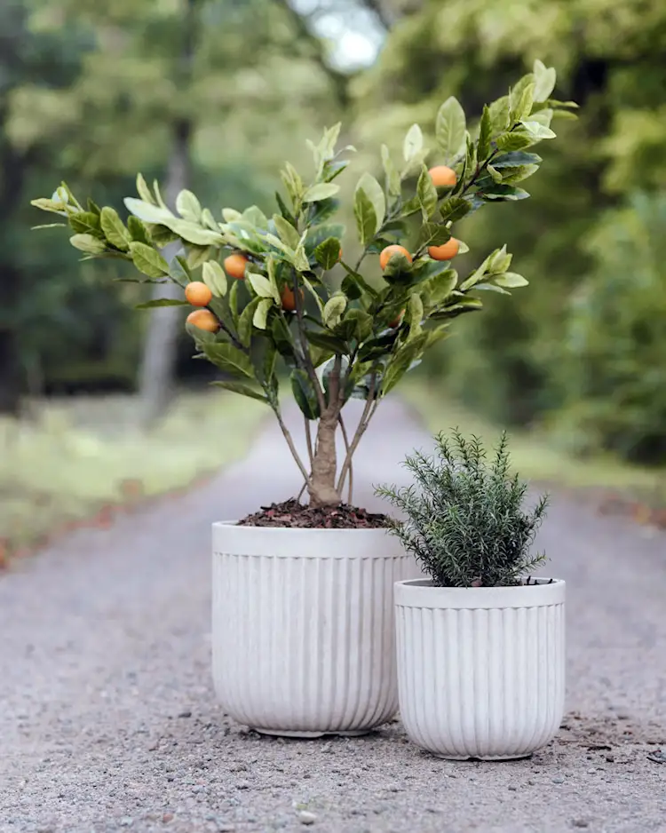 Outdoor Pot - Catania Marble - Ø29/37 cm