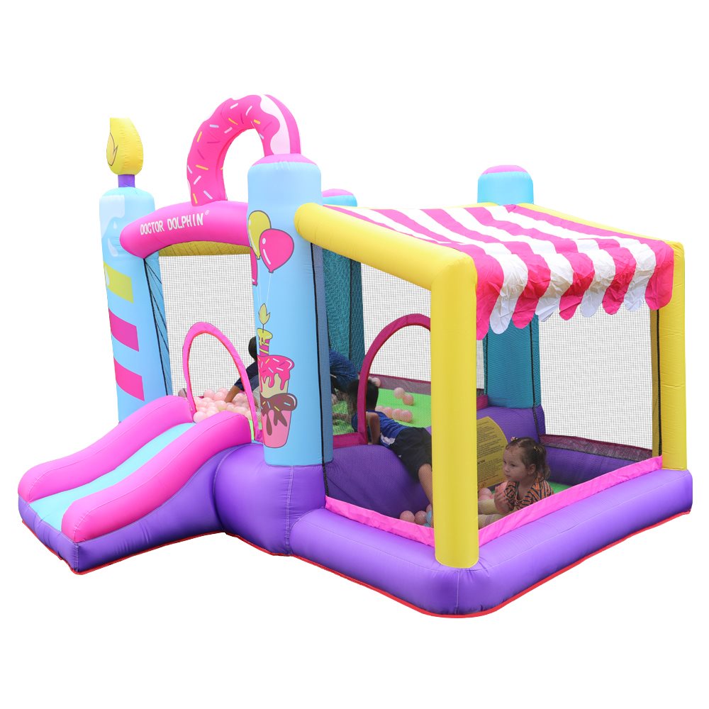 Doctor Dolphin Doughnut Hoppborg för barn – Komplett med 350W fläkt - 5