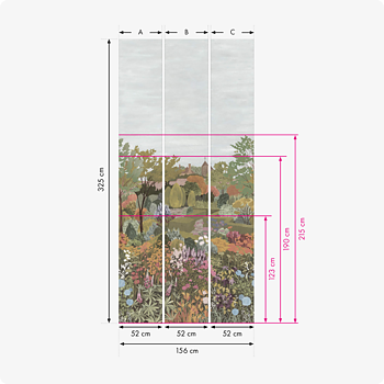 TAPET CASTLE GARDEN, Sage Green