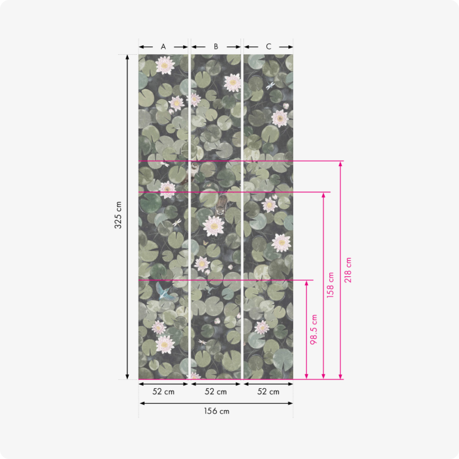 TAPET LILY PADS, Normandy Grey - 2