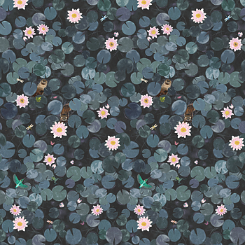 TAPET LILY PADS, Hicks Blue