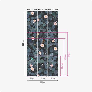 TAPET LILY PADS, Hicks Blue