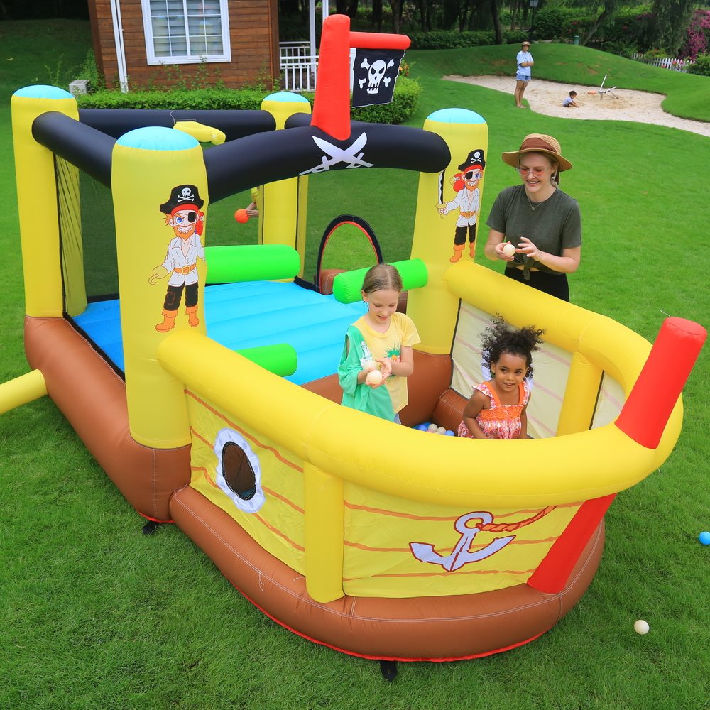 Doctor Dolphin Pirate Hoppborg för barn – Komplett med 450W fläkt - 4