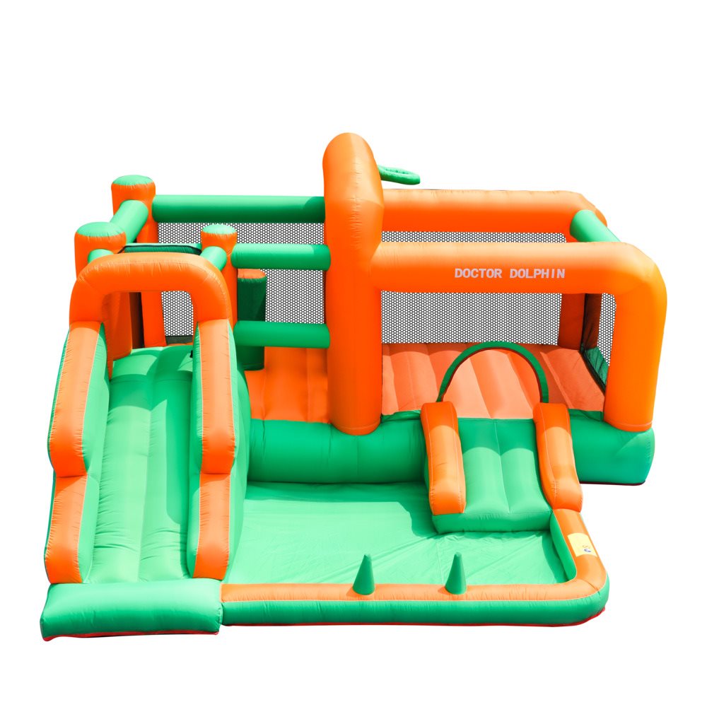 Doctor Dolphin Actionworld Hoppborg för barn – Komplett med 450W fläkt - 2