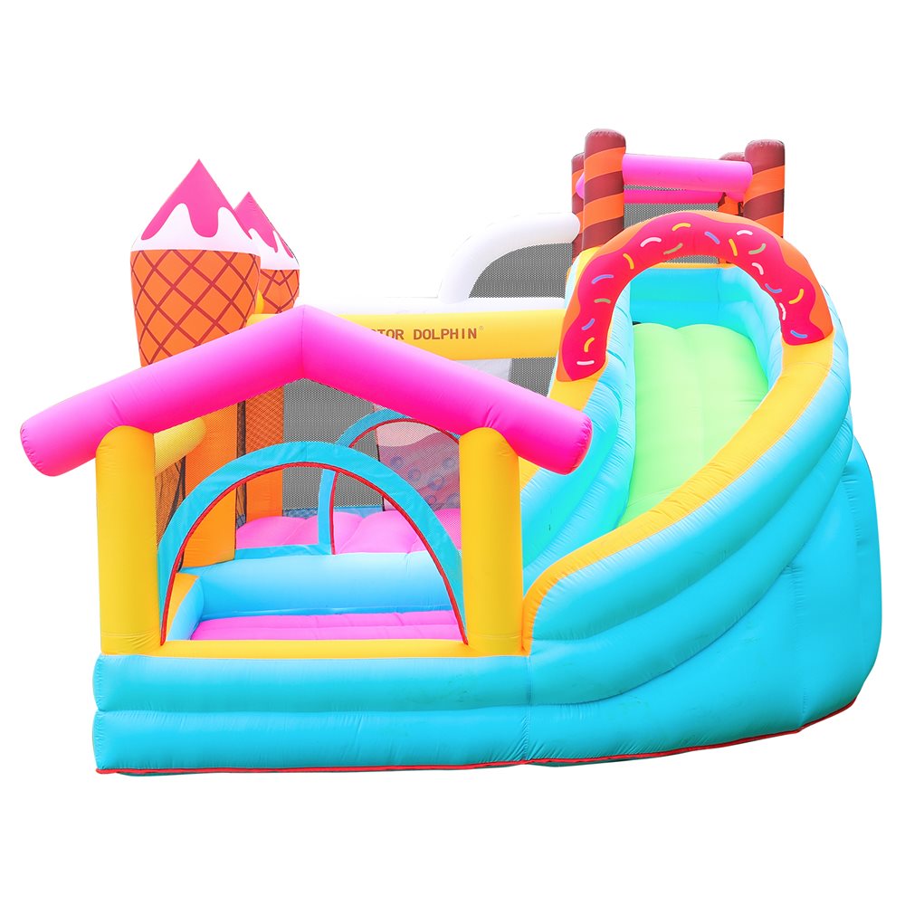 Doctor Dolphin Icecream Hoppborg för barn – Komplett med 450W fläkt - 2
