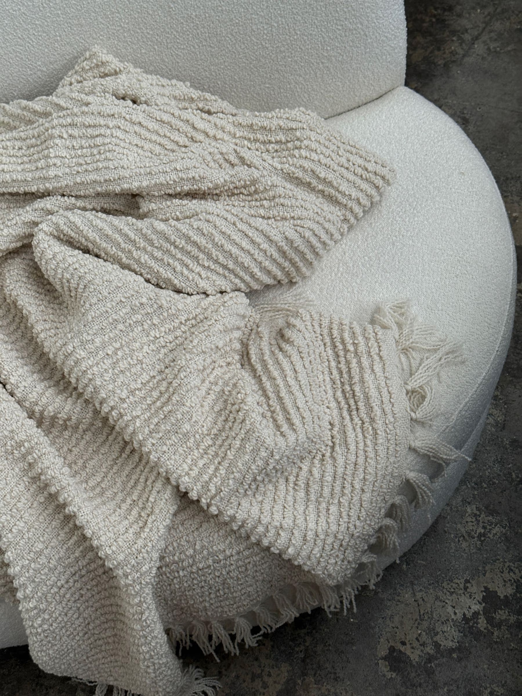 PlädJanzen Bouclépläd Offwhite 130x170cm - 2