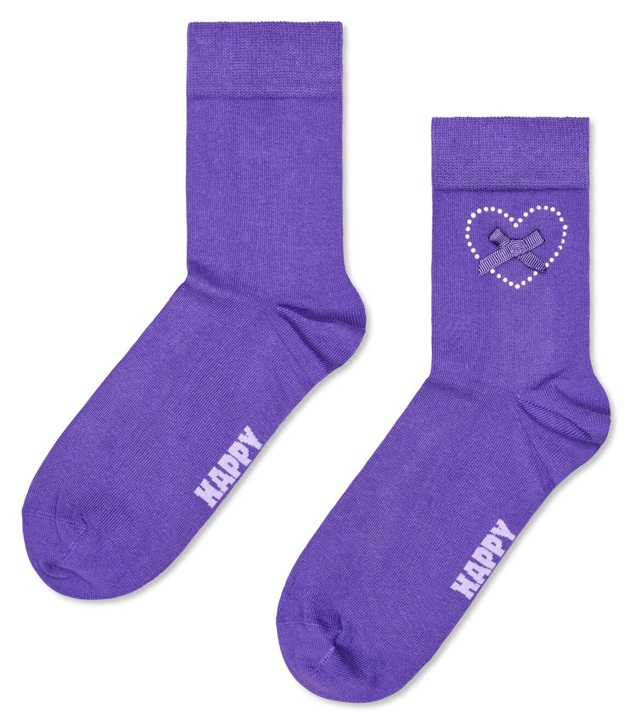 Happy Socks Bow Heart 1/2 Crew Sock