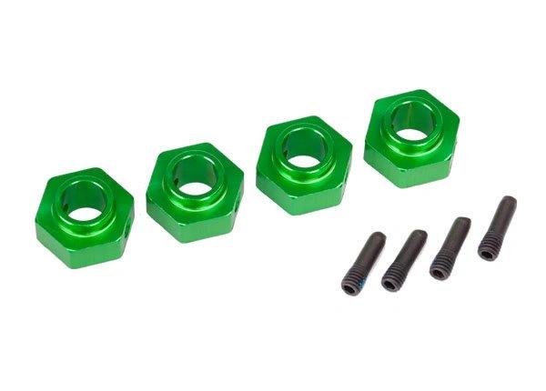 Traxxas Hjulnav 12mm Aluminium Grön (4) TRX-4/6