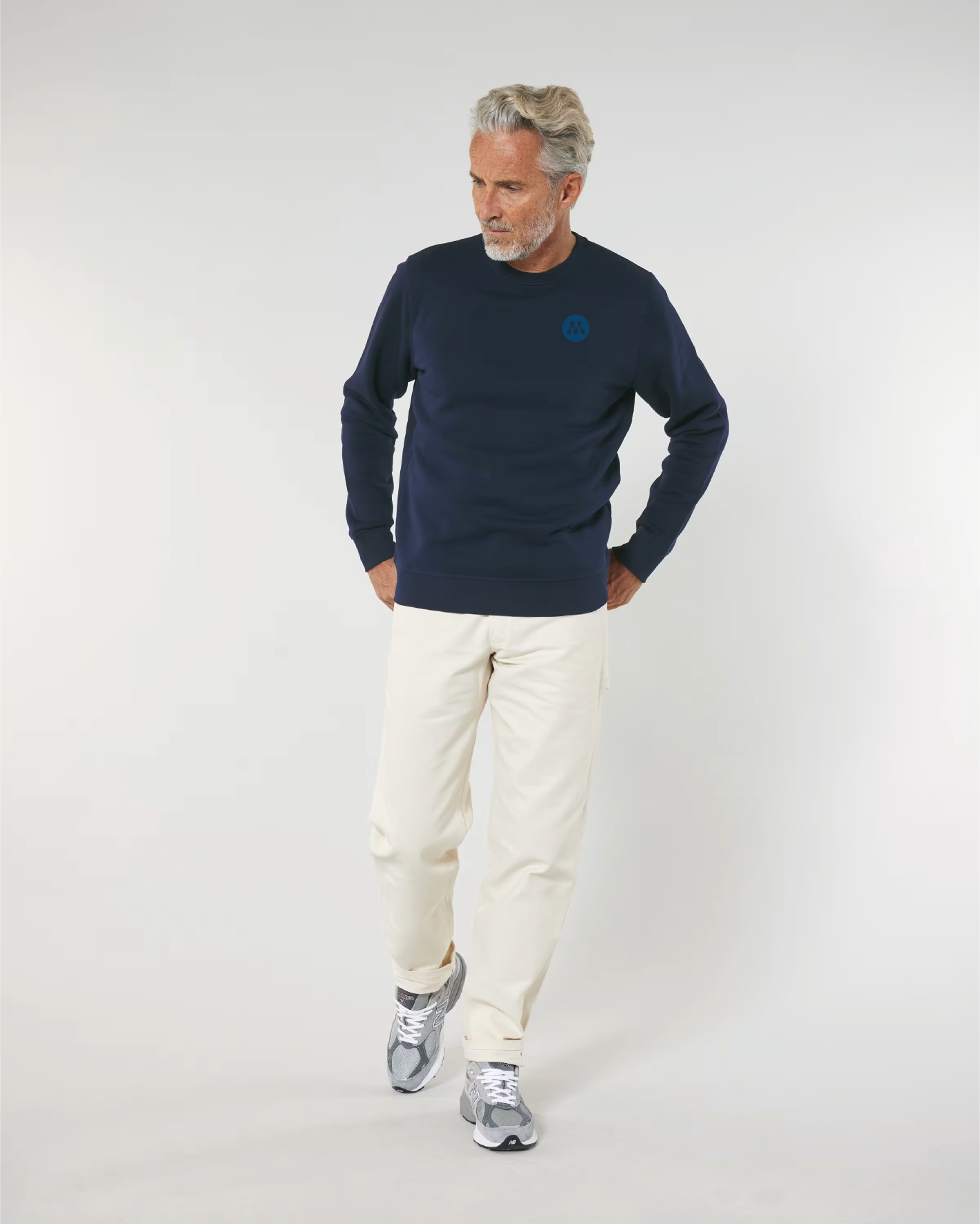 Sweatshirt Unisex Logo - Roller French Navy S/S - Moderaterna - 2