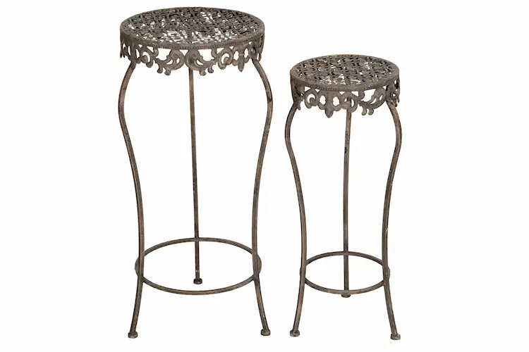Lace Metal outdoor table - 59/69 cm - 2 pcs - 2
