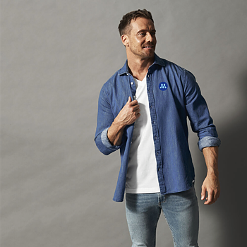 Jeansskjorta Herr - Denim Comfort - Moderaterna
