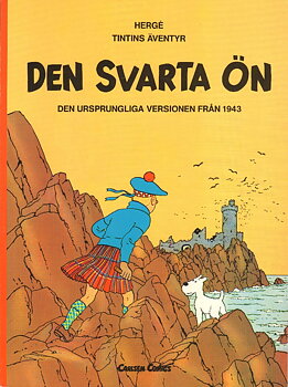 Tintin nr 25 Den svarta ön, den ursprungliga versionen från 1943, förlagsnytt exemplar!
