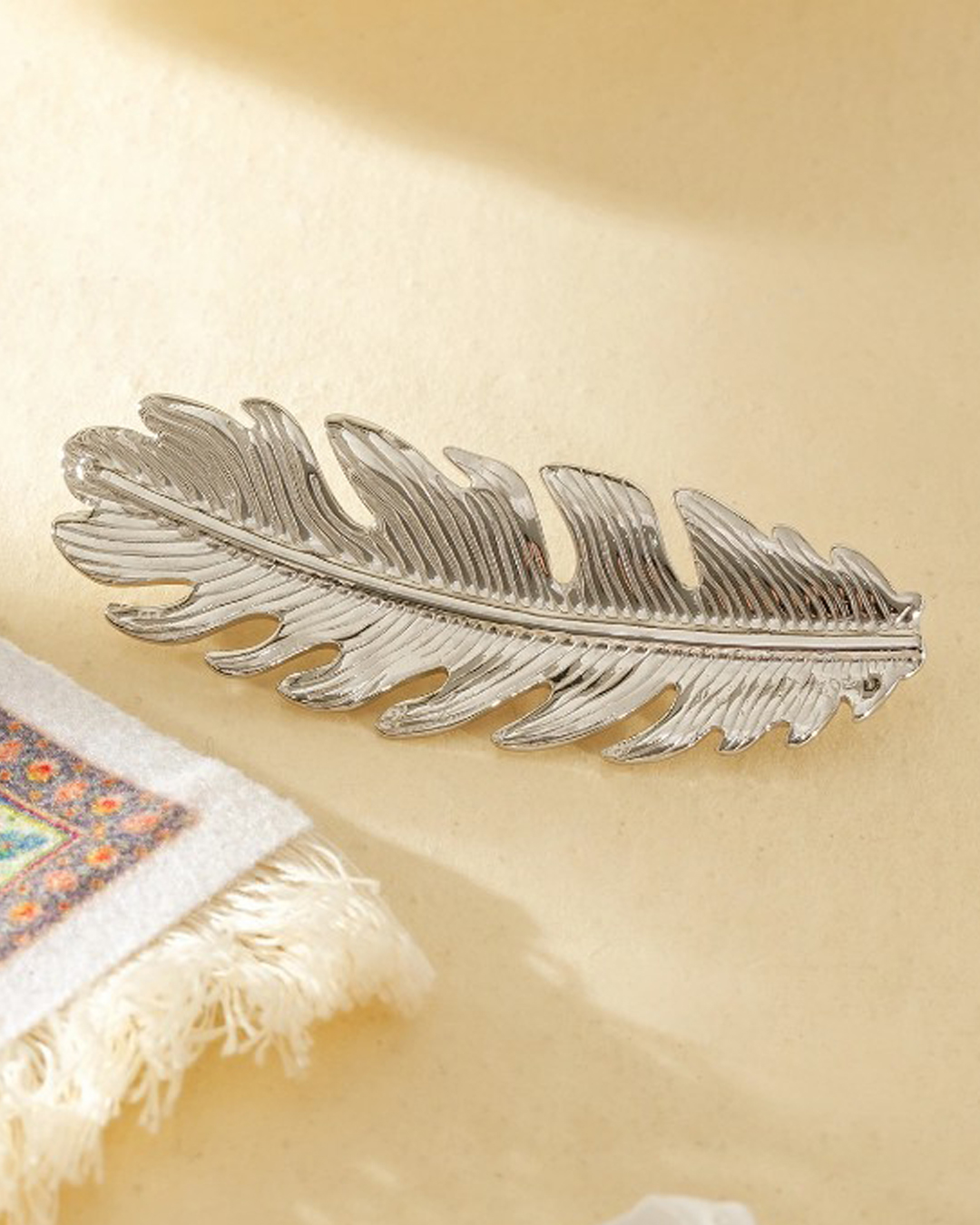 Brosch fjäder silver - 2
